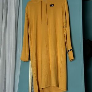 Calvin Klein Yellow Knit Sweater Casual Crew Neck